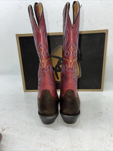 New Women’s Brown/pink Ariat Cowboy Boots. 7 B. 18-111