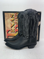 New Women’s Black Texas Brand Cowboy Boots. 4870 8.5 & 1/2 M. 15-39