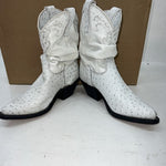 New Women’s White Capezio Short Cowboy Boots. SL437 5.5 5 1/2 M. 20-21