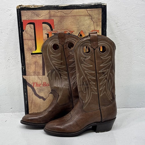 NEW Men’s Brown Texas Brand Western Boot. Size 8D. 2-12.