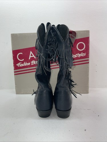 New Women’s Navy With Fringe Capezio Cowboy Boots. L 692 9 M. 15-92