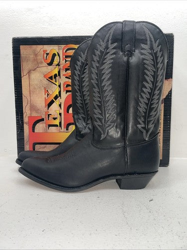 New Women’s Black Texas Brand Cowboy Boots. 4870 10 M. 15-118