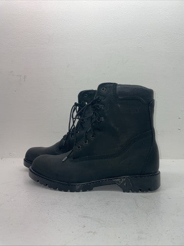New Men’s Black Lace Up Acme Cowboy Boots. 4385 12 E E. 9-63