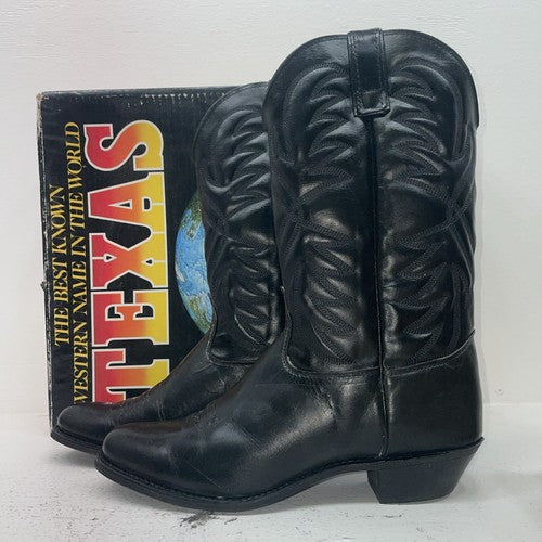 New Women’s Black Texas Brand Cowboy Boots. 4240 9.5 9 1/2 M. 17-127