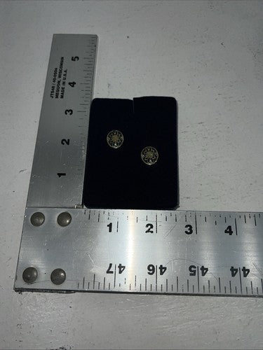 New Women’s Montana Silversmiths Gold Black Silver Star Oval Earrings. A-48