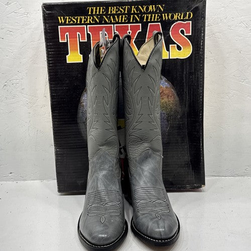 NEW Women’s Grey Texas Brand Western Cowgirl Boots. Size 8D. 2-11.