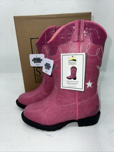 New Children’s Pink Smoky Mountain Cowboy Boots. 1167C 10.5 10 1/2. 24-27