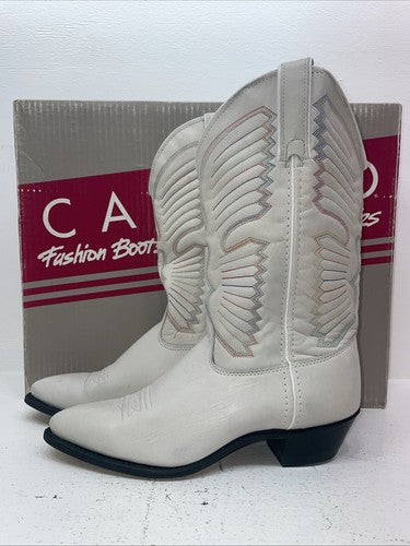 New Women’s White Capezio Cowboy Boots. L 287 8.5 8 1/2 M. 16-116