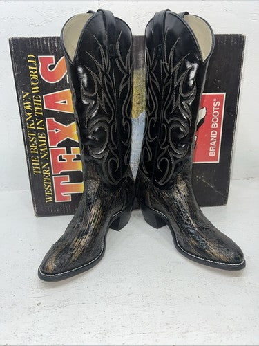New Women’s Black Texas Brand Cowboy Boots. L 900 6.5 6 1/2 M. 19-80