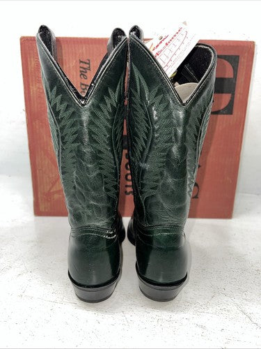 New Women’s Green Texas Brand Cowboy Boots. 4750 7.5 7 1/2 M. 17-29