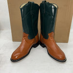 New Women Green And Orange Texas Brand Cowboy Boots. S431 6 M. 20-71