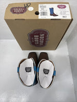 NEW Men’s Brown Speckled/Sky blue Nocona Brand Western Boot Size 6D. 1-2.