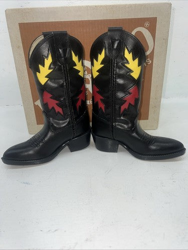 New Children’s Black Bronco Cowboy Boots.  8.5 8 1/2 D 24-10