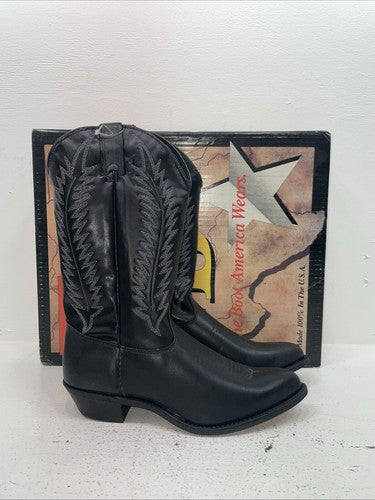 New Women’s Black Texas Brand Cowboy Boots. 4870 8.5 8 1/2 M. 15-72