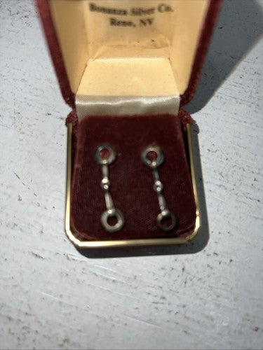 New Women’s Bonanza Silver Snaffle Bit Earrings. F-23