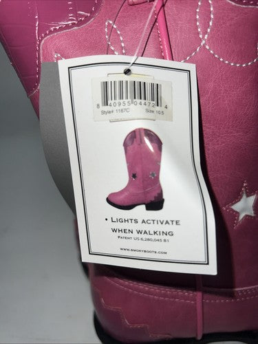 New Children’s Pink Smoky Mountain Cowboy Boots. 1167C 10.5 10 1/2. 24-27