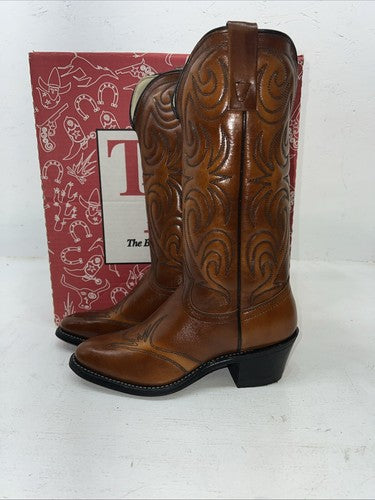 New Women’s Brown Texas Brand Cowboy Boots. L 144 6 M. 20-109