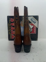 New Men’s Brown Texas Brand Cowboy Boots. 8644 X 11.5 11 1/2 D. 10-19