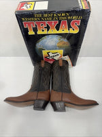 NEW Men’s Brown / Black Texas  Brand Western Boot Size 7.5. 2-1.