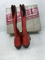 New Women’s Red Capezio Cowboy Boots. L 262 7 M. 18-78