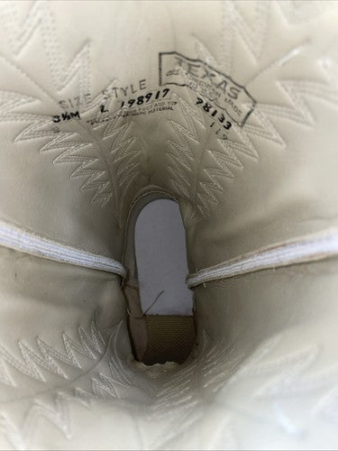 New Women’s White Texas Brand Cowboy Boots. L P198917 8.5 8 1/2 M. 15-44