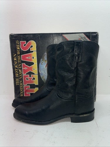 New Men’s Black Texas Brand Cowboy Boots. 8960 11.5 11 1/2 D. 9-68