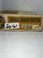 New Women’s Brown Texas Brand Cowboy Boots. L243 5.5 5 1/2 M. 20-61