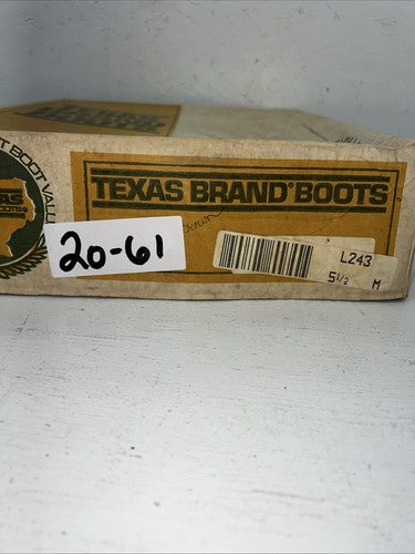 New Women’s Brown Texas Brand Cowboy Boots. L243 5.5 5 1/2 M. 20-61