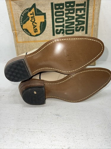 New Women’s Tan Texas Brand Cowboy Boots. L 140 6.5 6 1/2 M. 19-74
