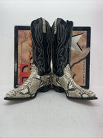 New Women’s Black Snake Skins Texas Brand Cowboy Boots. 4841 8.5 8 1/2 M. 15-27