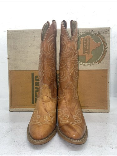 New Women’s Brown Texas Brand Cowboy Boots. L 244 7 M. 18-86
