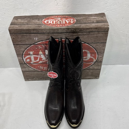NEW Men’s Dark Brown Lizard Print Authentic Laredo Brand Boot. Size 8.5EW. 2-6.