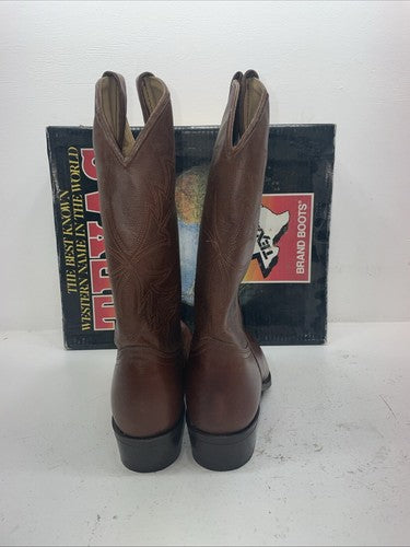 New Men’s Brown Texas Brand Cowboy Boots. 7864 12 D. 9-82
