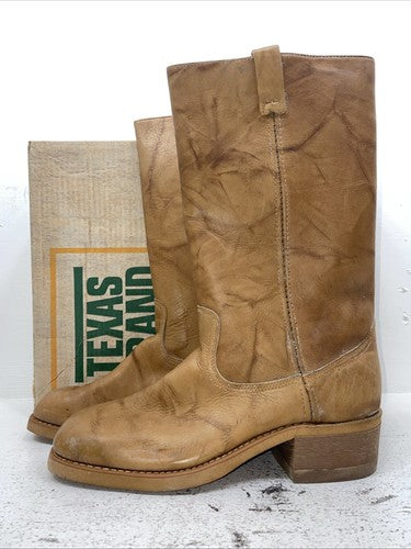 New Men’s Brown Texas Brand Cowboy Boots. M 34 11.5 11 1/2 D. 9-10