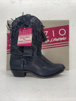 New Women’s Navy With Fringe Capezio Cowboy Boots. L 692 8.5 8 1/2 M. 16-85