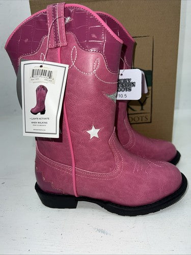 New Children’s Pink Smoky Mountain Cowboy Boots. 1167C 10.5 10 1/2. 24-27