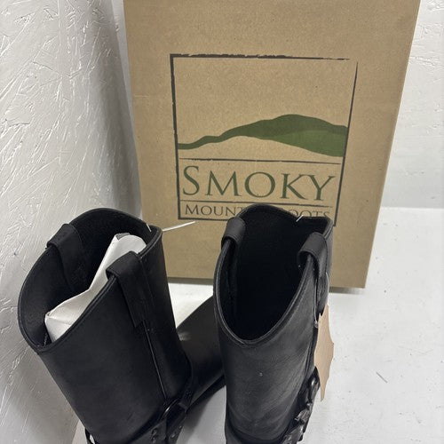 New Black With Steele Toe Boots Size 8.5 EE Decorative Fancy Boots 3-9