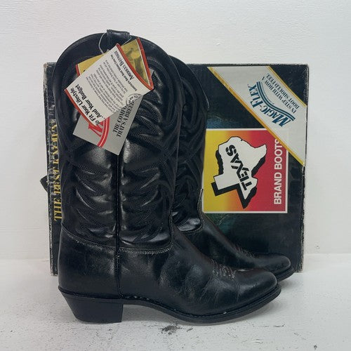 New Women’s Black Texas Brand Cowboy Boots. 4240 9.5 9 1/2 M. 17-127
