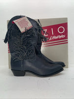 New Women’s Navy With Fringe Capezio Cowboy Boots. L 692 9 M. 15-92