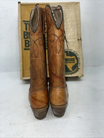 New Women’s Texas Brand Brown Cowboy Boots. L279 6.5 6 1/2 M. 19-42