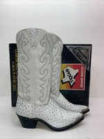 New Womens White Texas Brand Cowboy Boots. 4207 8 M. 16-30