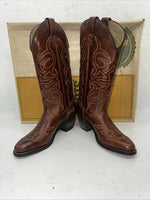 New Women’s Brown Texas Brand Cowboy Boots. L243 5.5 5 1/2 M. 20-61