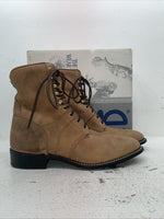 New Men’s Brown Lace Up Acme Cowboy Boots. 5784 11 E W. 9-29