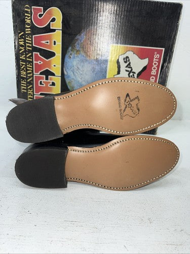 New Women’s Texas Brand Black Cowboy Boots. 4400 6.5 6 1/2 M. 19-43