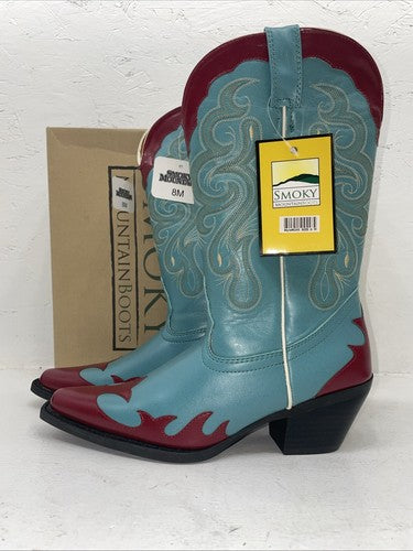 New Women’s Turquoise Smoky Mountain Cowboy Boots. 6245 8 M. 16-79