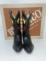 New Children’s Black Bronco Cowboy Boots.  8.5 8 1/2 D 24-10