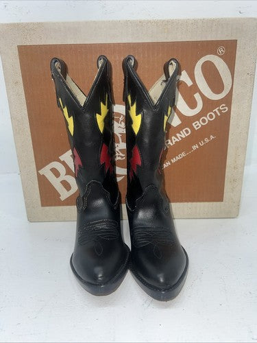 New Children’s Black Bronco Cowboy Boots.  8.5 8 1/2 D 24-10