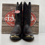 NEW Men’s Dark Brown Lizard Print Authentic Laredo Brand Boot. Size 8.5EW. 2-6.