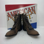New Women’s Brown Lace Up American West Cowboy Boots. 5975 10 M. 15-124