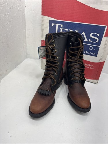NEW Men’s Brown/black American Bootmaker Western Boot Laced Size 9m. 3-1